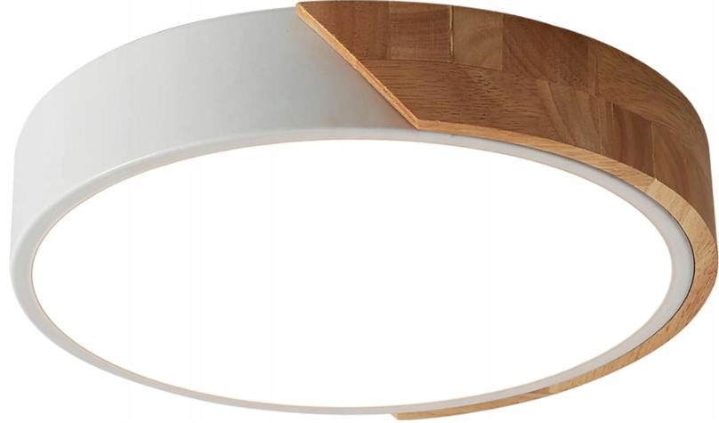 Stropní Svítidlo stropní svítidlo Led Kulatý Dřevo Moderní Bílá B. Neutrální