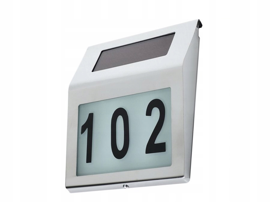 Lampa solarna LED Maclean, z numerem domu, MCE172