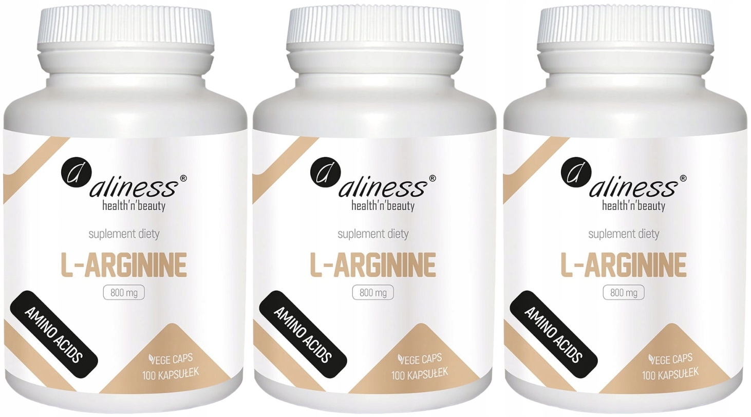3 x L-Arginin 800 mg x 100 Vege kapslí, Aliness