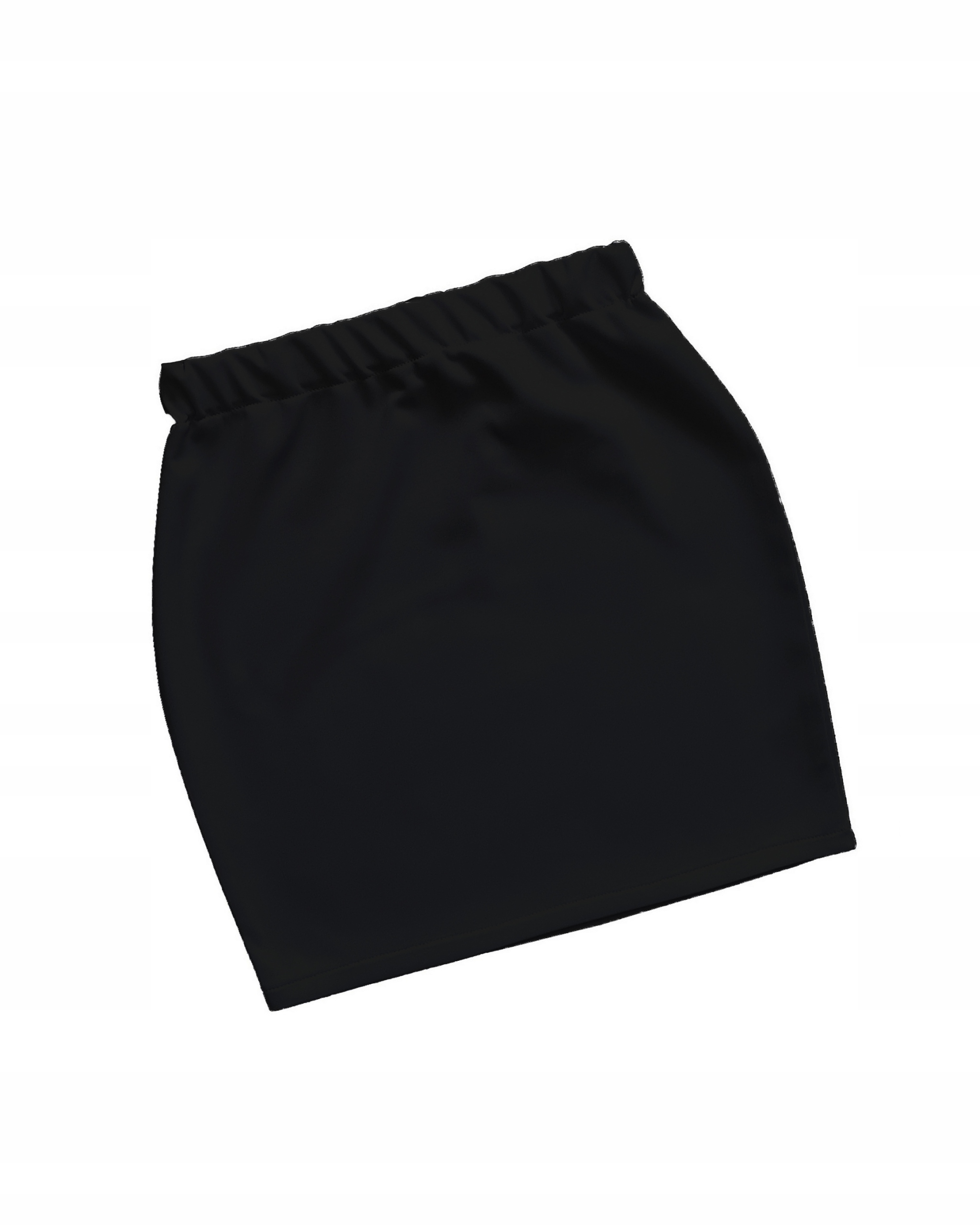 MODNA CZARNA SPÓDNICZKA MINI OŁÓWKOWA GUMKA M/L Wzór dominujący bez wzoru