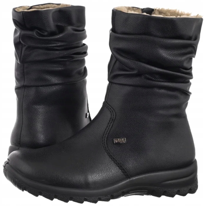 Dámské zateplené boty Rieker Sněhule černé Z7171-02 černé