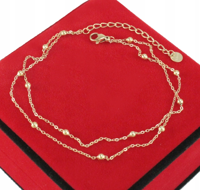 

Bransoletka Złota Na Nogę double Łańcuszek