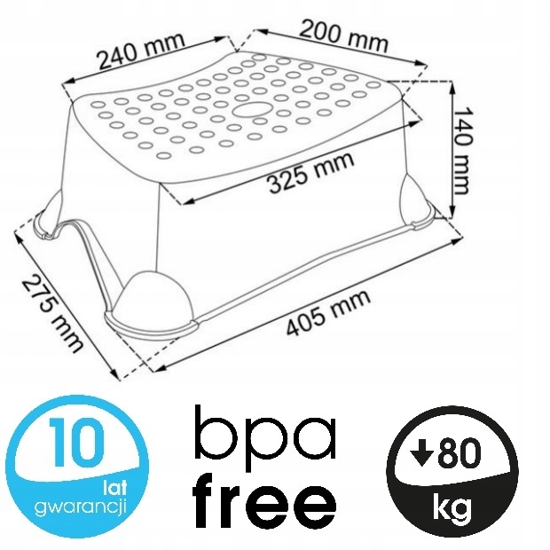 PODEST ANTYPOŚLIZGOWY PODNÓŻEK STOPIEŃ stołe BAMBI Kod producenta 4052396078824