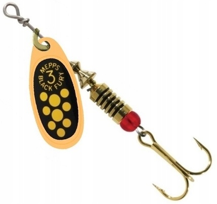 Mepps Black Fury Jaune Copper Nr.3 6,5,5g The Oryginal World's #1 Lure