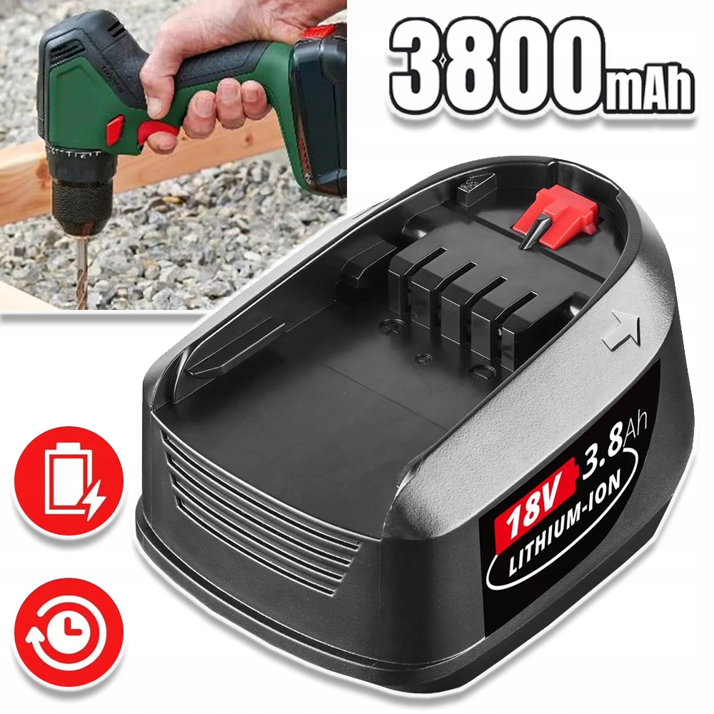 Akumulátor Baterie Vyměnitelná 3800 Mah Pro Nářadí Bosch 18 V Pro Zahradní Dům