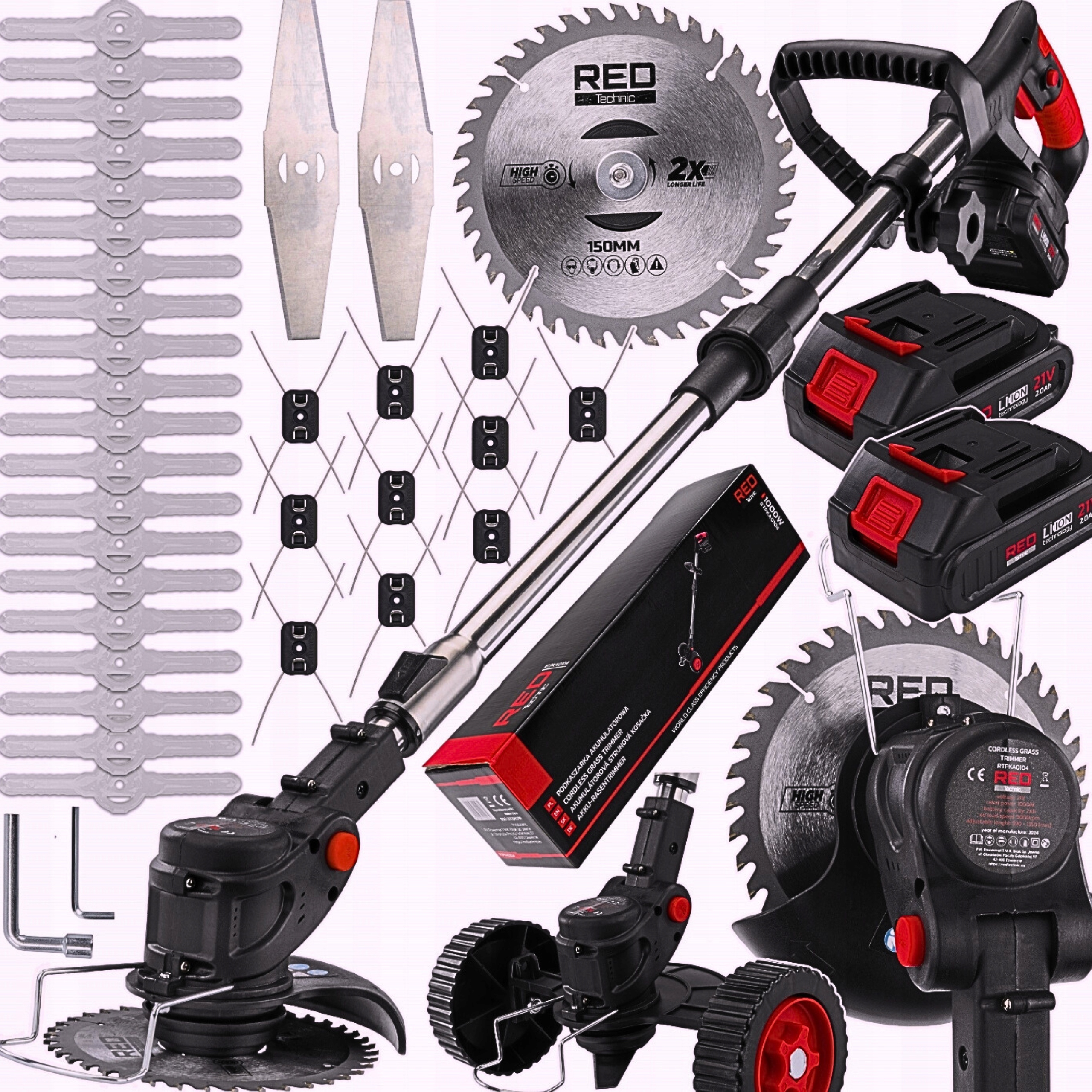 Podkaszarka Akumulatorowa 21V Kosa 800W 2X Akumulator 1000W