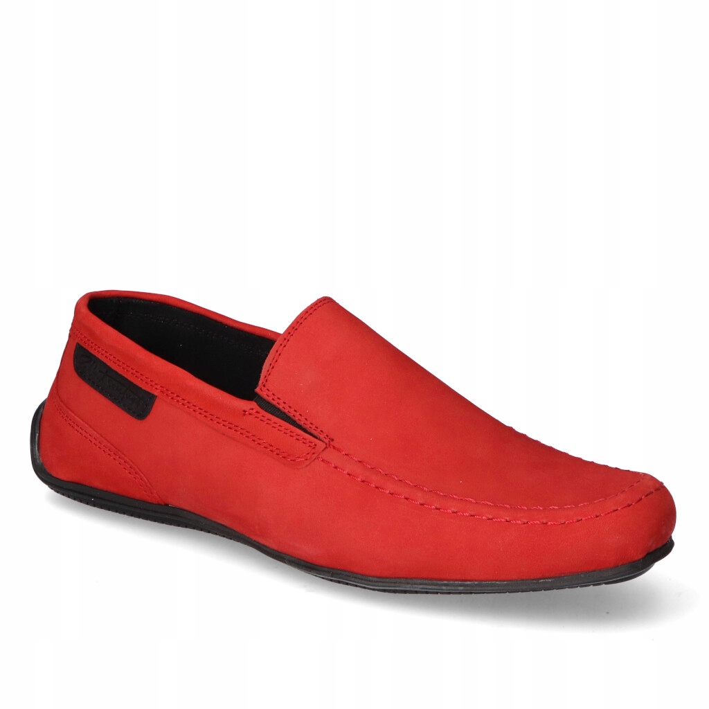 Mokasíny Polbut 2105/1143/10 Červené nubukové 40