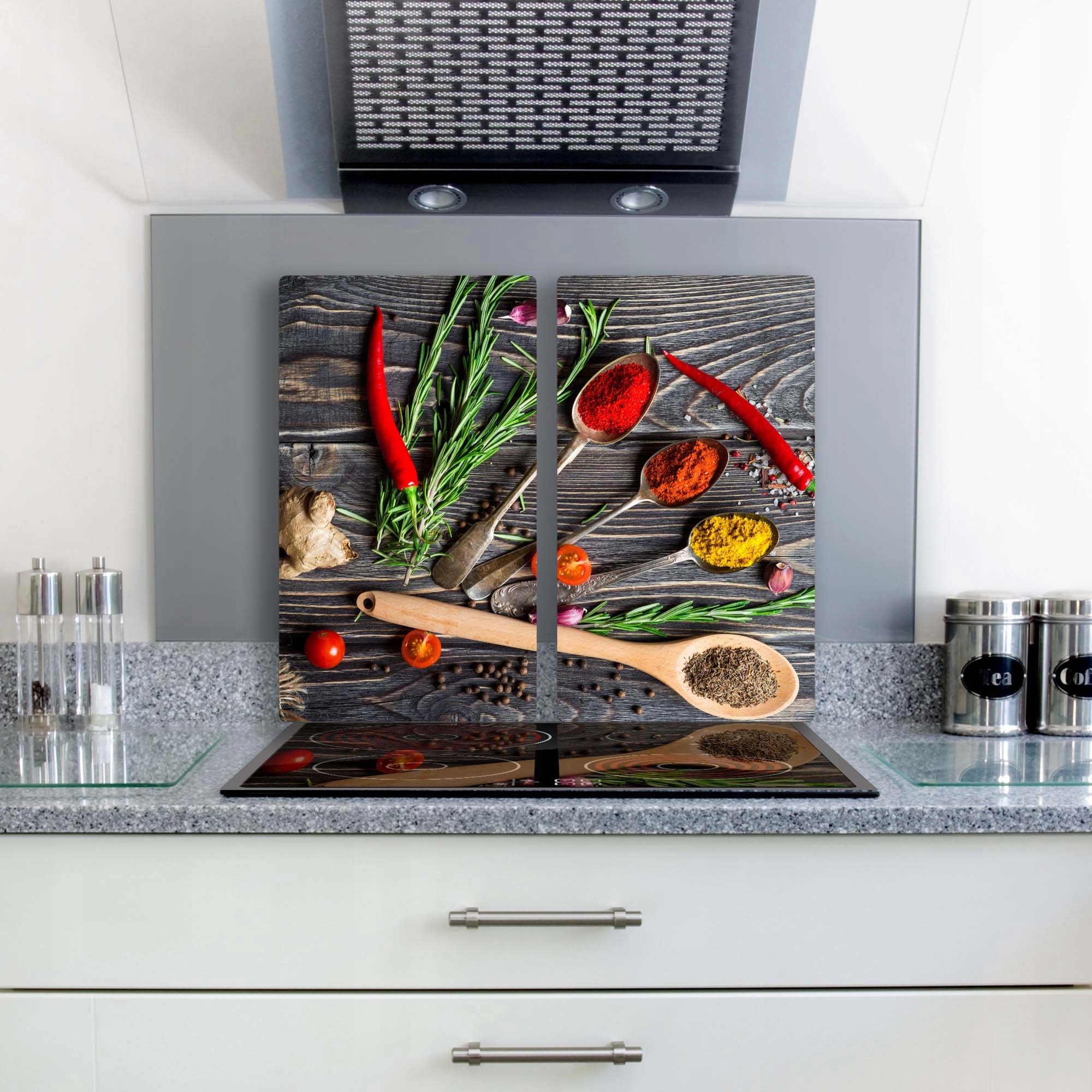 Płytka szklana ochronna na kuchenkę 2x30x52 cm Długość 52 cm