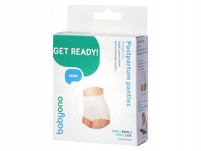 BABYONO MAJTKI POPORODOWE WIELORAZOWE SIATKA ROZ L