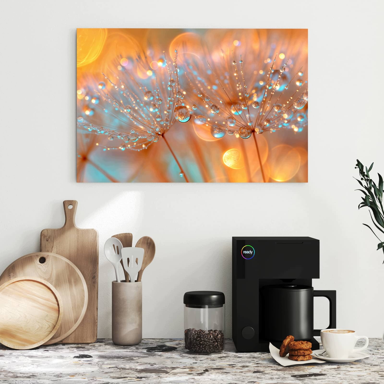 Magnetická tabule Pampelišky Kapka 60 × 40 cm