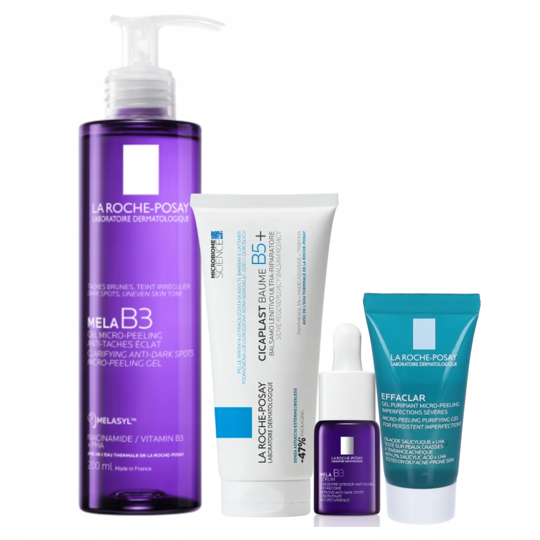 Zestaw La Roche-Posay Mela B3 żel do twarzy 200ml Balsam kojący 100ml