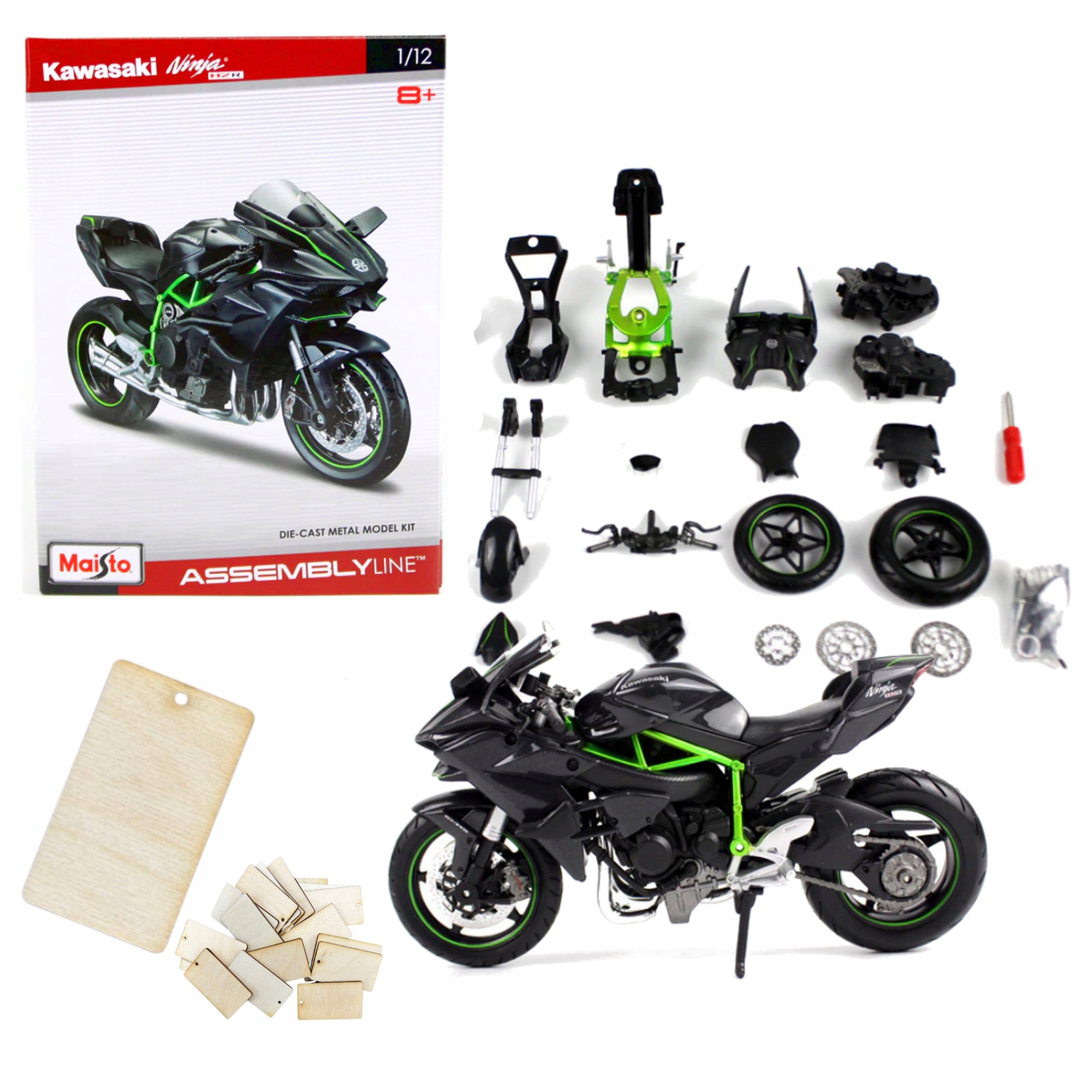 Kawasaki Ninja H2R 1:12 Model Pro Skládání Maisto Dárkový Přívěsek