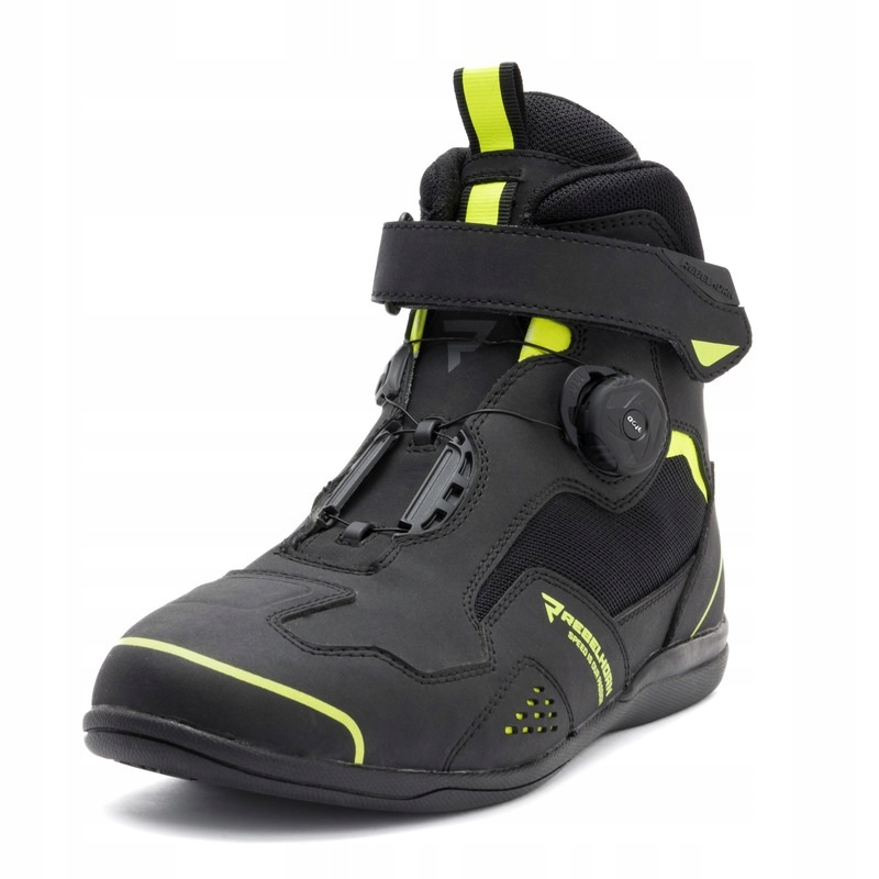 Pánske Krátke Motocyklové Topánky Rebelhorn Spark II Black Fluo Čierne Žlté
