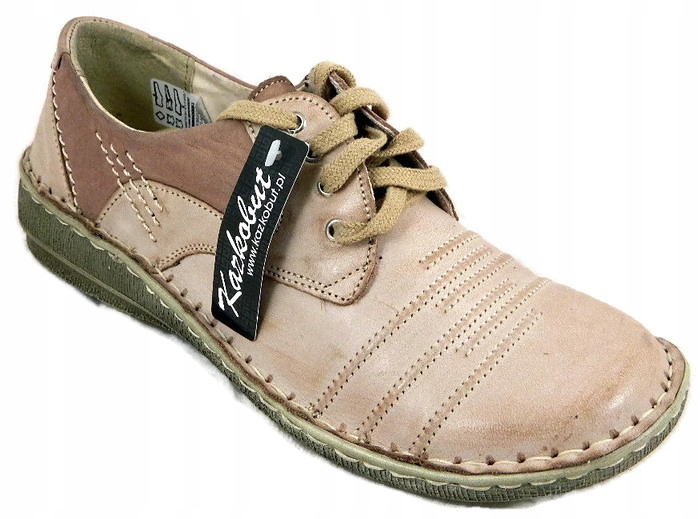 

Wygodne Lekkie Półbuty Tenisówki Skóra Nat. 2520