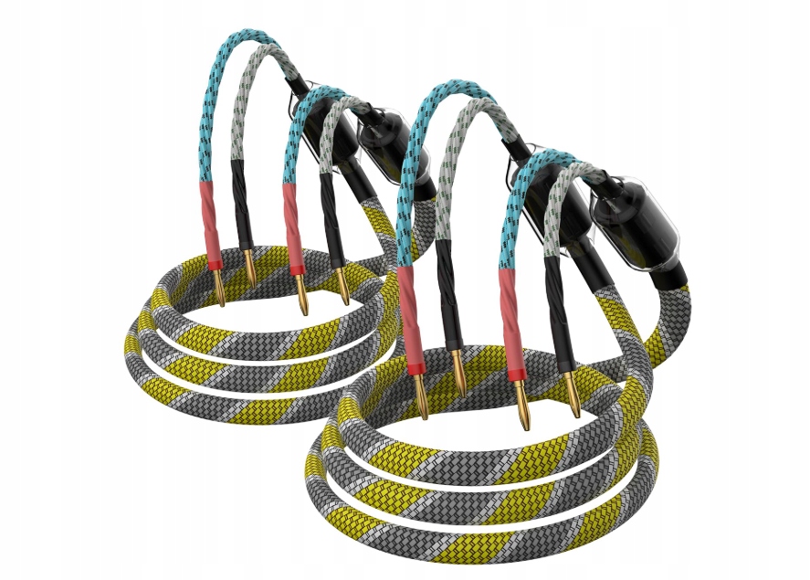 HiFi reproduktorový kabel 9 Awg Ofc 2x 6,3 mm² s banánkovými konektory 2,5 m