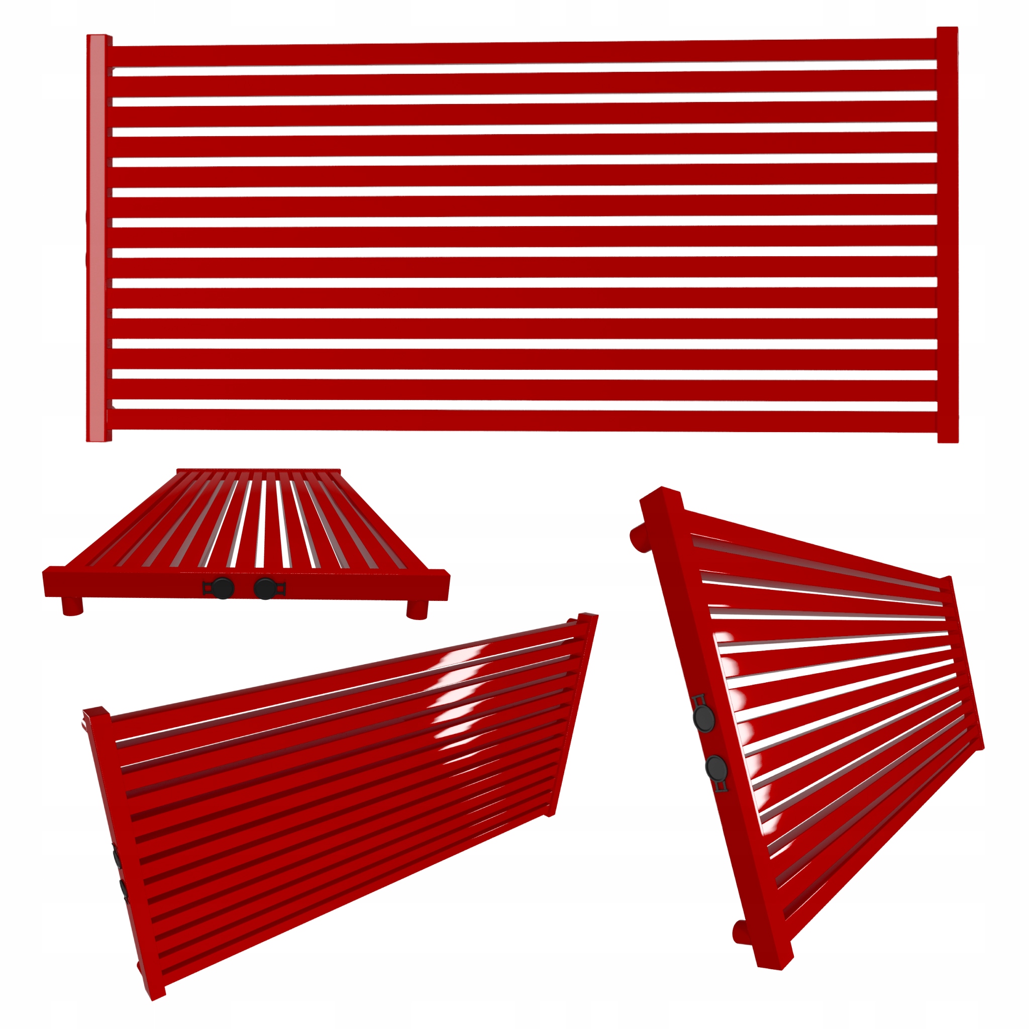 Dekorativní radiátor úrovně Radiator 180x61 Červený