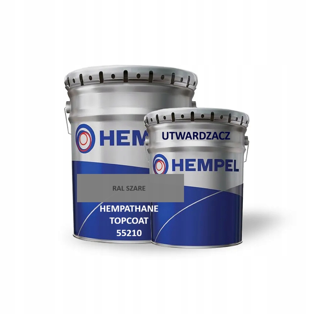 Antykorozja Farba Do Metalu Połysk Hempel Hempathane Topcoat 55210 Szara 5L