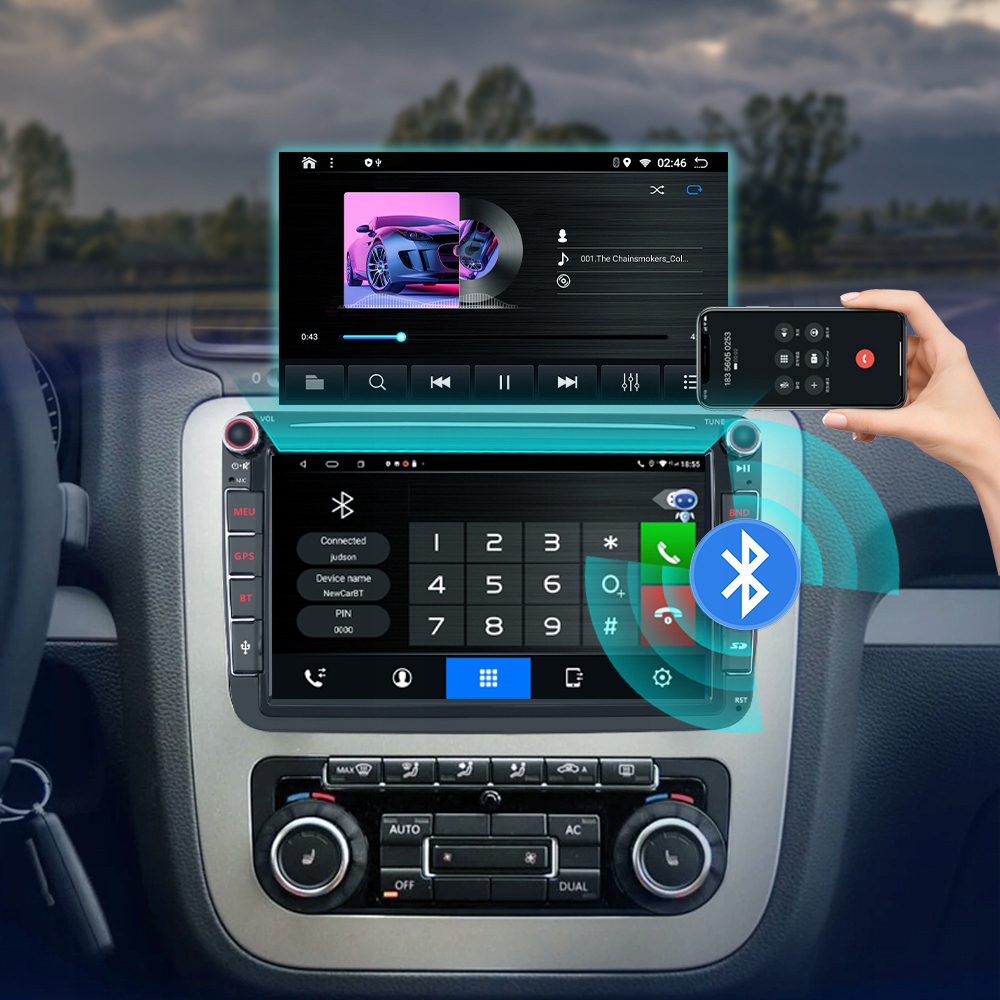 RADIO 2DIN ANDROID 13 VW GOLF 5 V 6 VI PASSAT B6 B7 SEAT TIGUAN SKODA 2/32G Model VW RADIO PASSAT GOLF 2G+32G CARPLAY / Android Auto