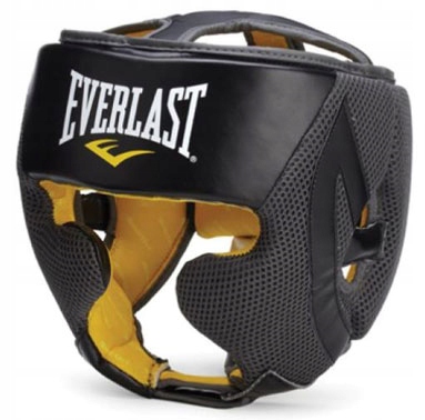 Boxerská ochranná přilba Sparingový chránič pro box Everlast S/m Černá