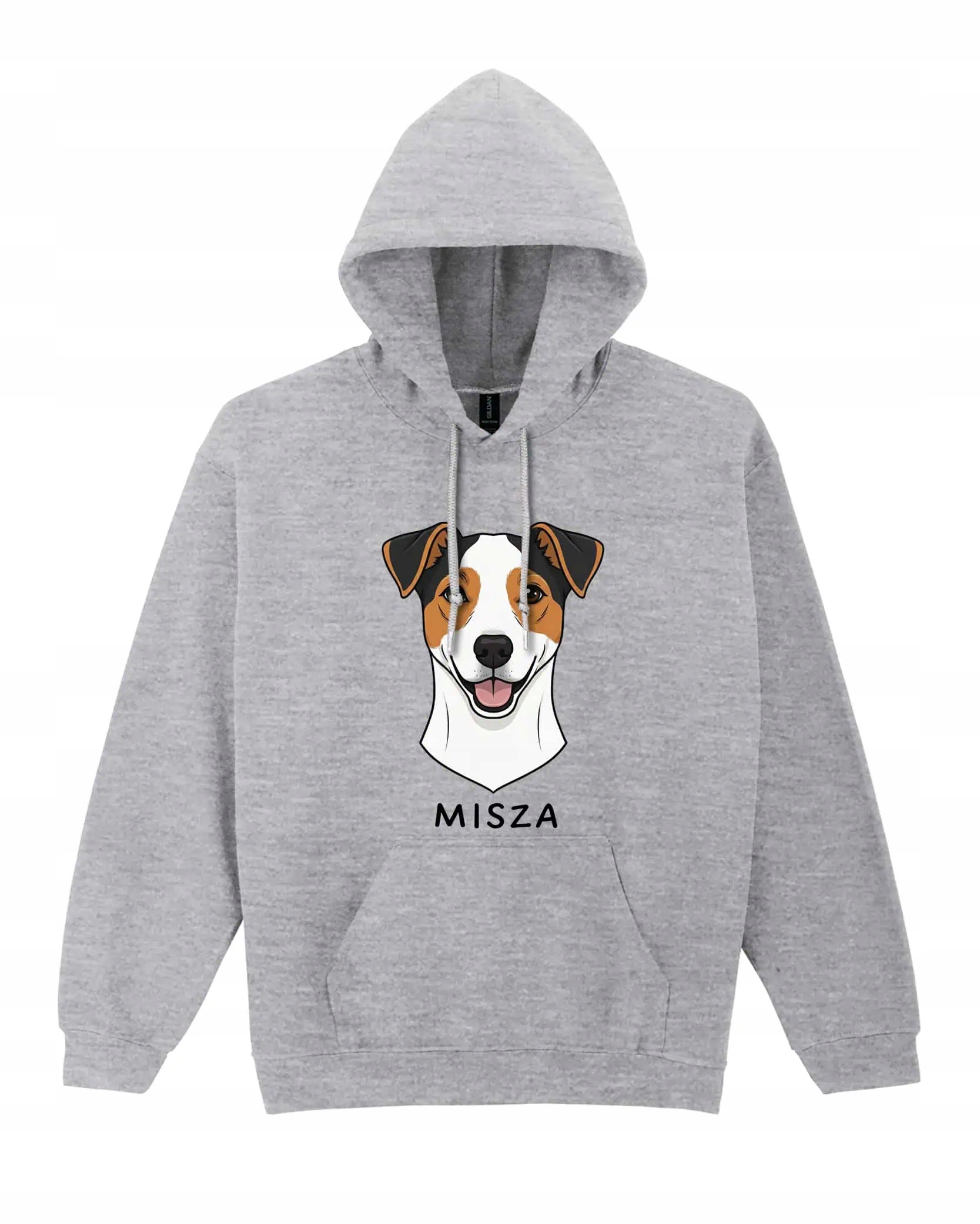 Mikina s kapucí Jack Russell Terrier Pupil Pes Šedá XXL