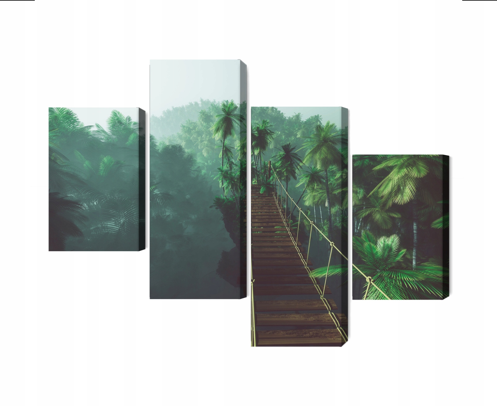 Viacdielny obraz Lanový most v džungli 3D Canvas 240x150