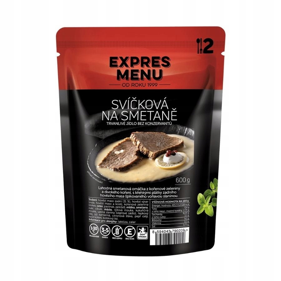 Hovězí maso ve smetanové omáčce Expres Menu 600 g