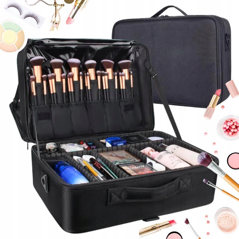 Kosmetyczka Organizer Kuferek Dla Kobiet na Kosmetyki z Przegrodami