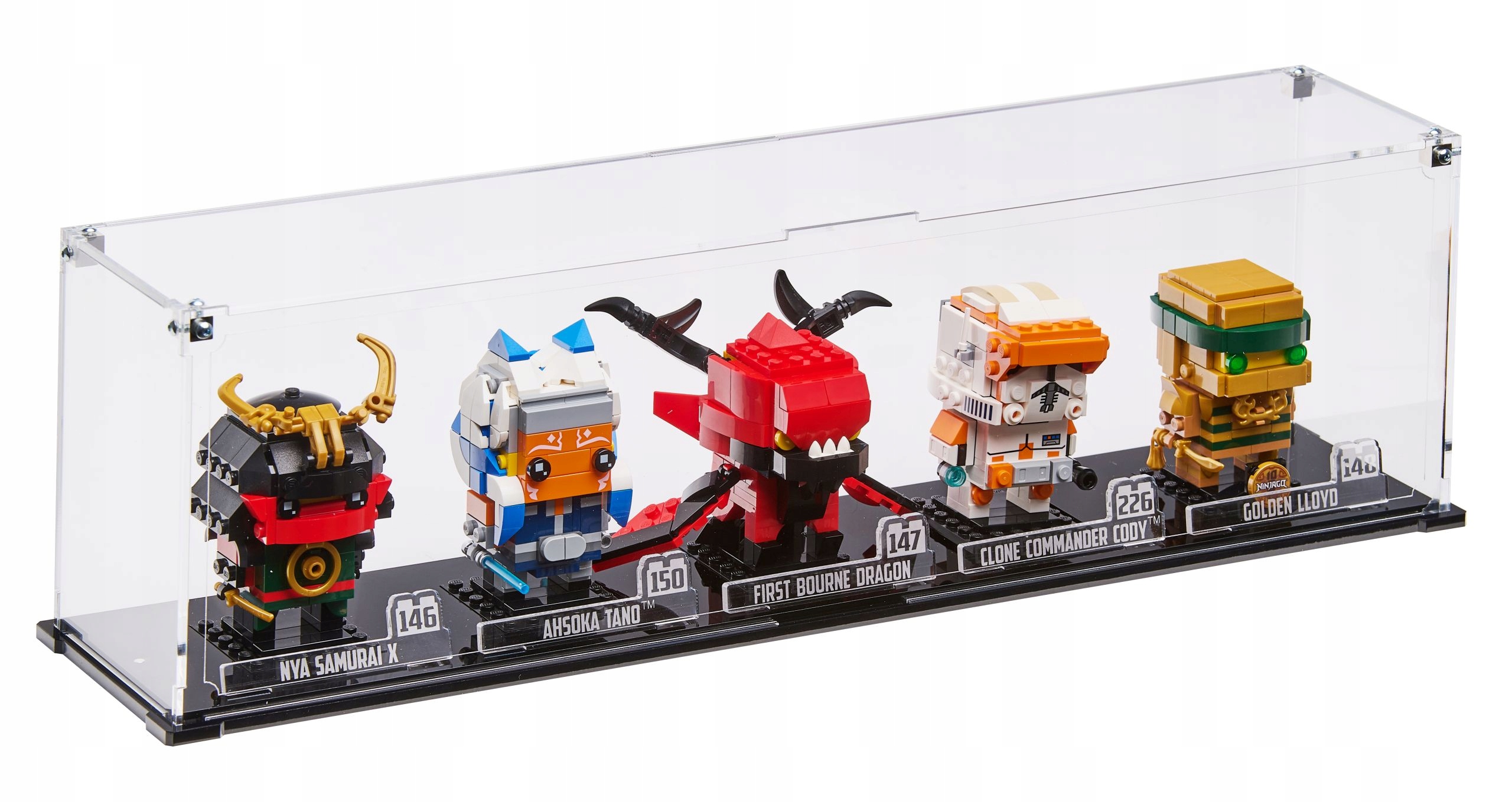 Vitrína Blacked Brick pro 5x Lego BrickHeadz Marvel Pán prstenů