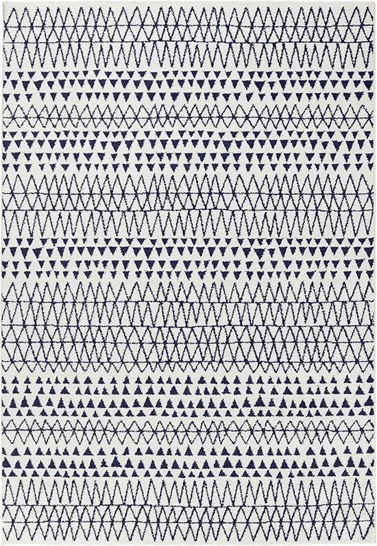 Koberec do obývacího pokoje Shaggy boho černo bílý 200x290 cm