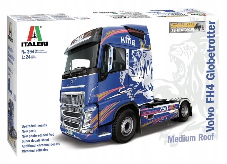 1:24 Model nákladního vozidla Volvo FH4 Globetrotter Show Truck