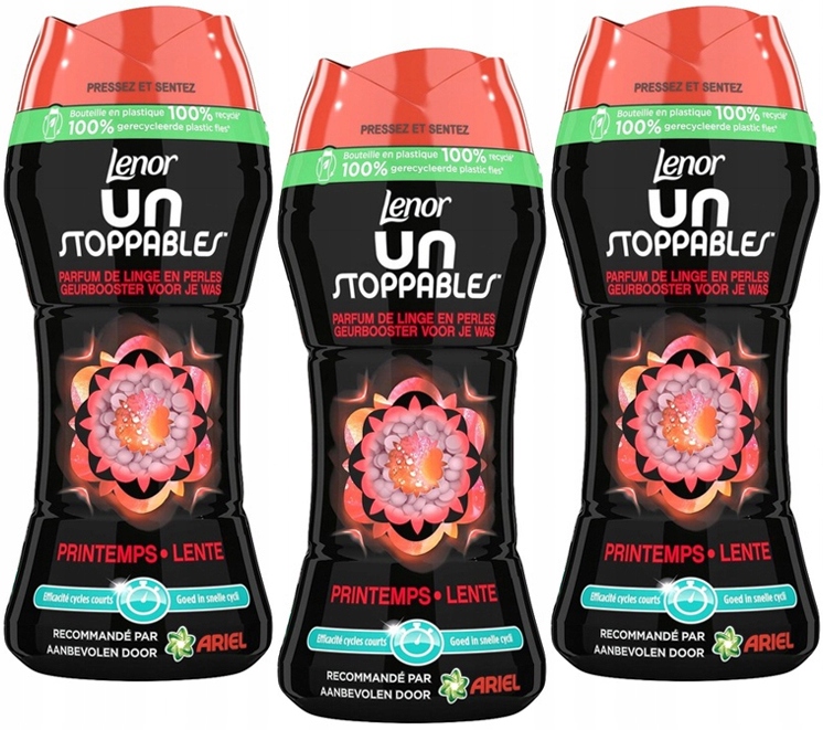 Lenor Un Stoppables Perličky na oplachování Jarní Svěžest 224g x3