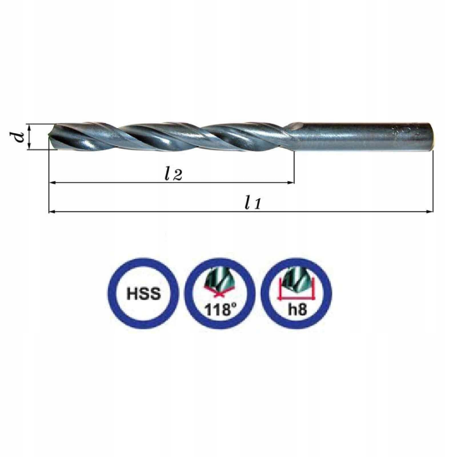 

Wiertło do metalu 3,3mm pod gwint M4 Hss Baildon