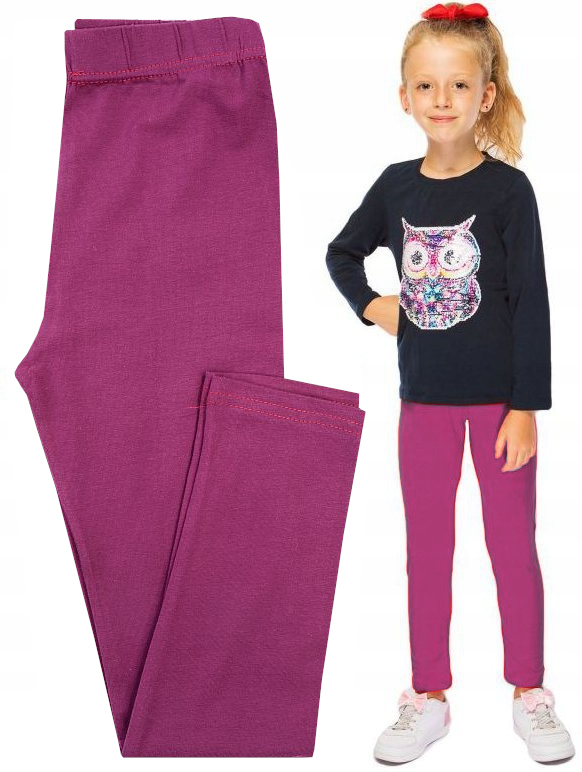 

Getry Legginsy Gładkie Bawełna fiolet 110 H005C