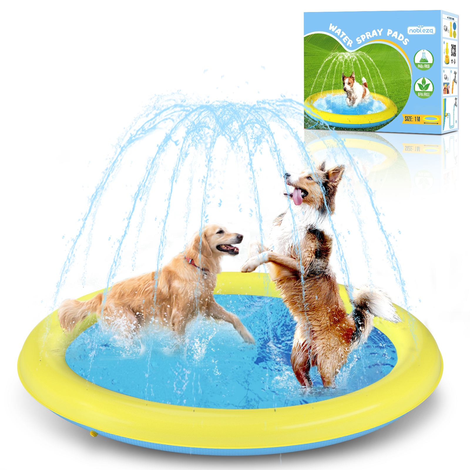 Vodná chladiaca podložka pre psa Záhradná fontána Ø100cm
