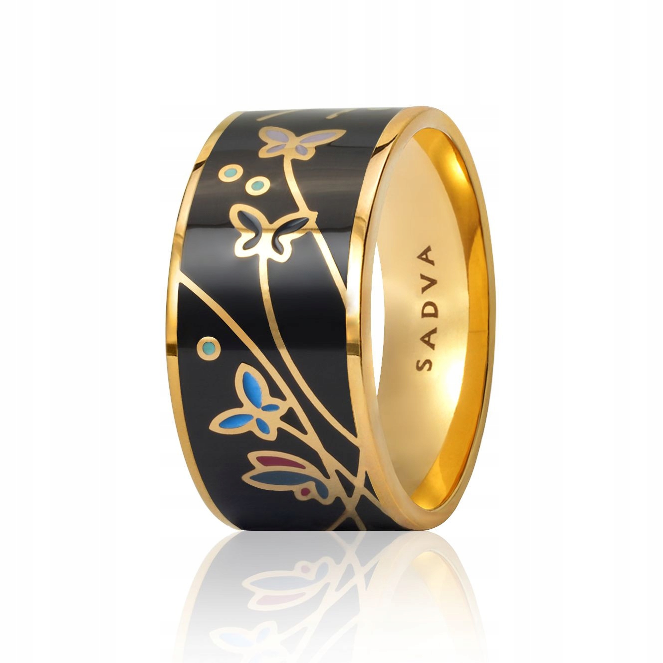 

Pierścionek Mudi emalia Dark grey 20 Sadva