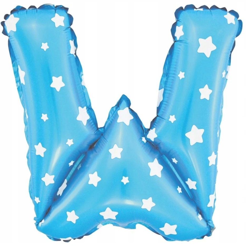 

Balon Niebieski Litera W foliowy 80cm na urodziny