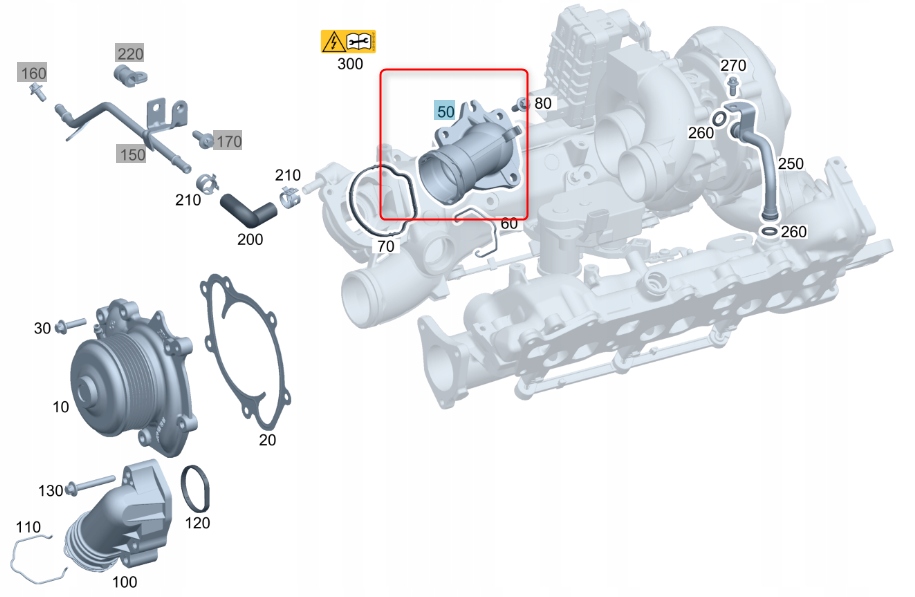 Termostat Mercedes ML W166 A6422002315