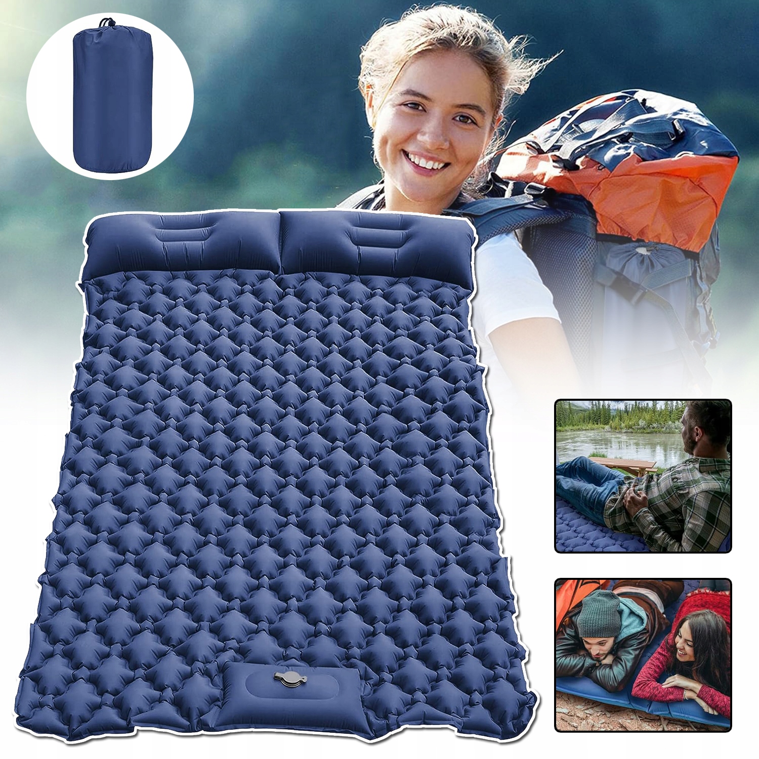 Samonafukovací Outdoorová Karimatka, Dvojitá Matrace Pro Kempování