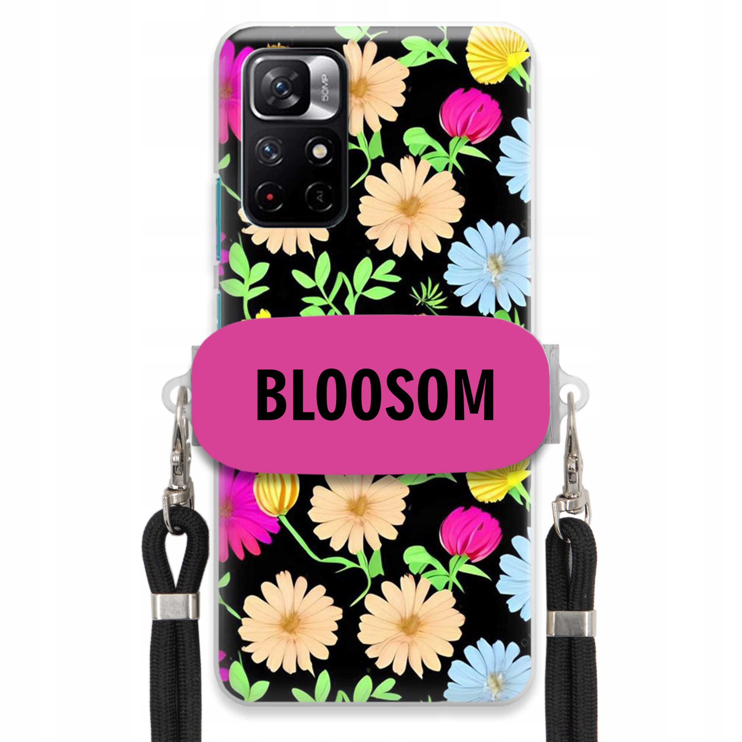 Puzdro Crossbody Držiak Pre Xiaomi Poco M4 Pro 5G Case Flower Kvety Bloosom