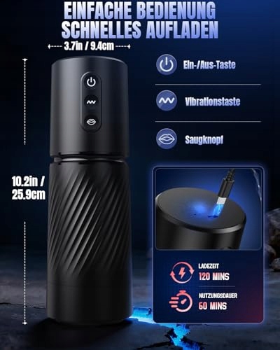 TAUARA Masturbator Dla Mężczyzn Z AI 3 Wkładki 10 Wibracji 10 Ssania — miniatura 7