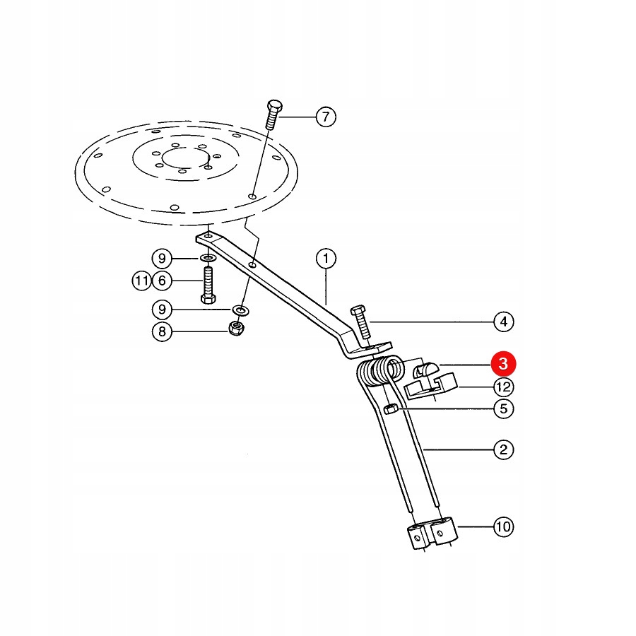 Nakładka mocowania sprężyny Claas 956513.0 Org Producent części Claas