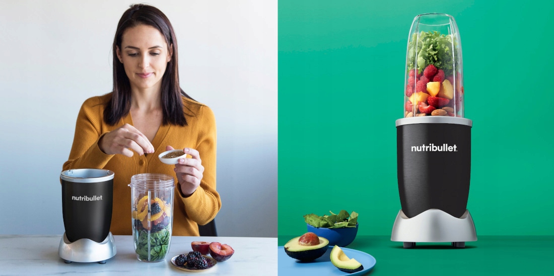 Blender kielichowy NUTRIBULLET NB907B + 2 bidony Moc 900 W