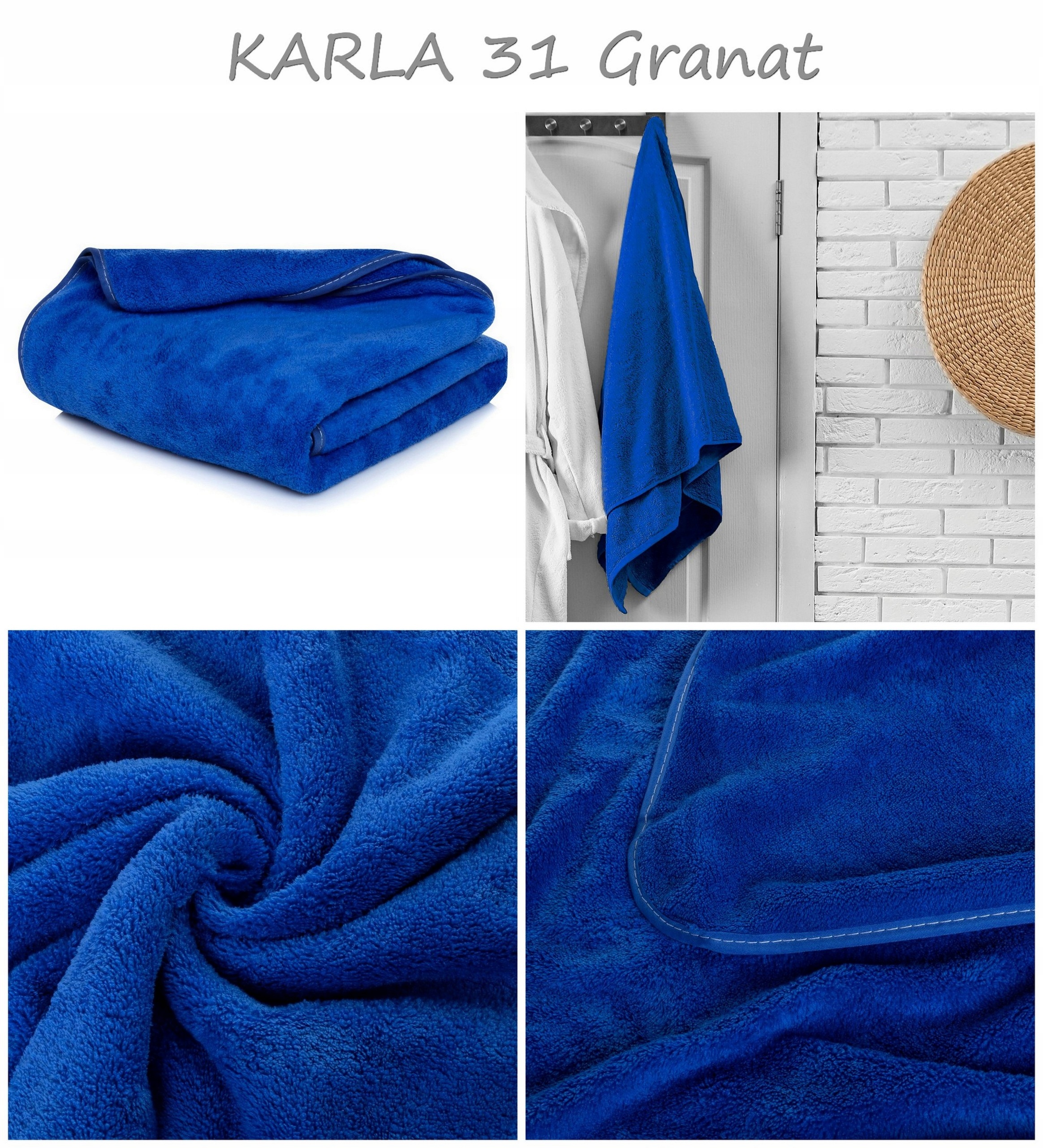 Ręcznik kąpielowy plażowy szybkoschnący z mikrofibry 50x100 Materiał dominujący mikrofibra