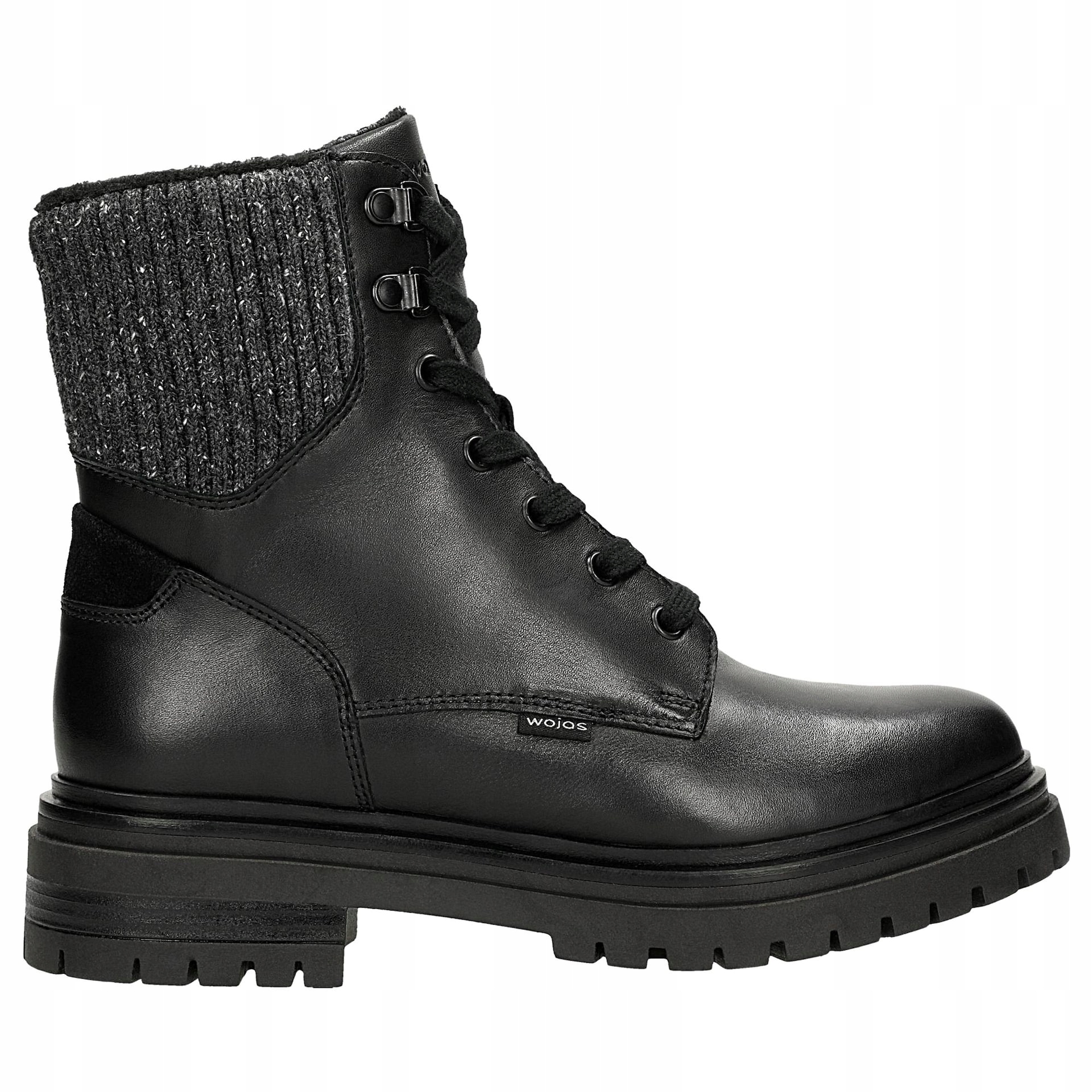 Černé dámské boty s ponožkou, velikost vel.