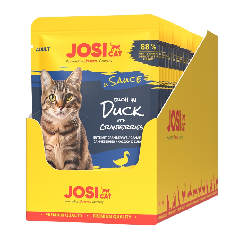 Josera JosiCat Kachna v omáčce 28x85g Dárek