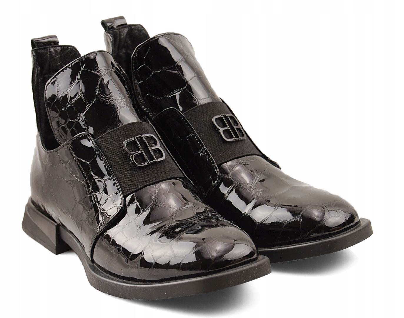 BOCCATO 049.1739 CZARNE SKÓRZANE BOTKI r.37 Marka inna