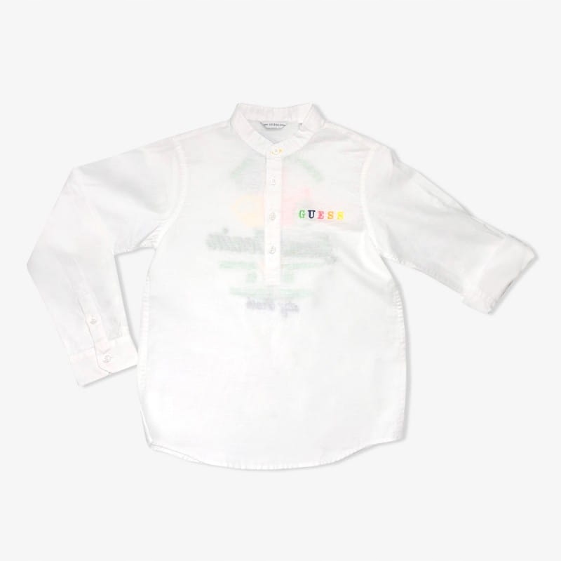 GUESS BIAŁA KOSZULA KOLOROWE HAFTY (8L)
