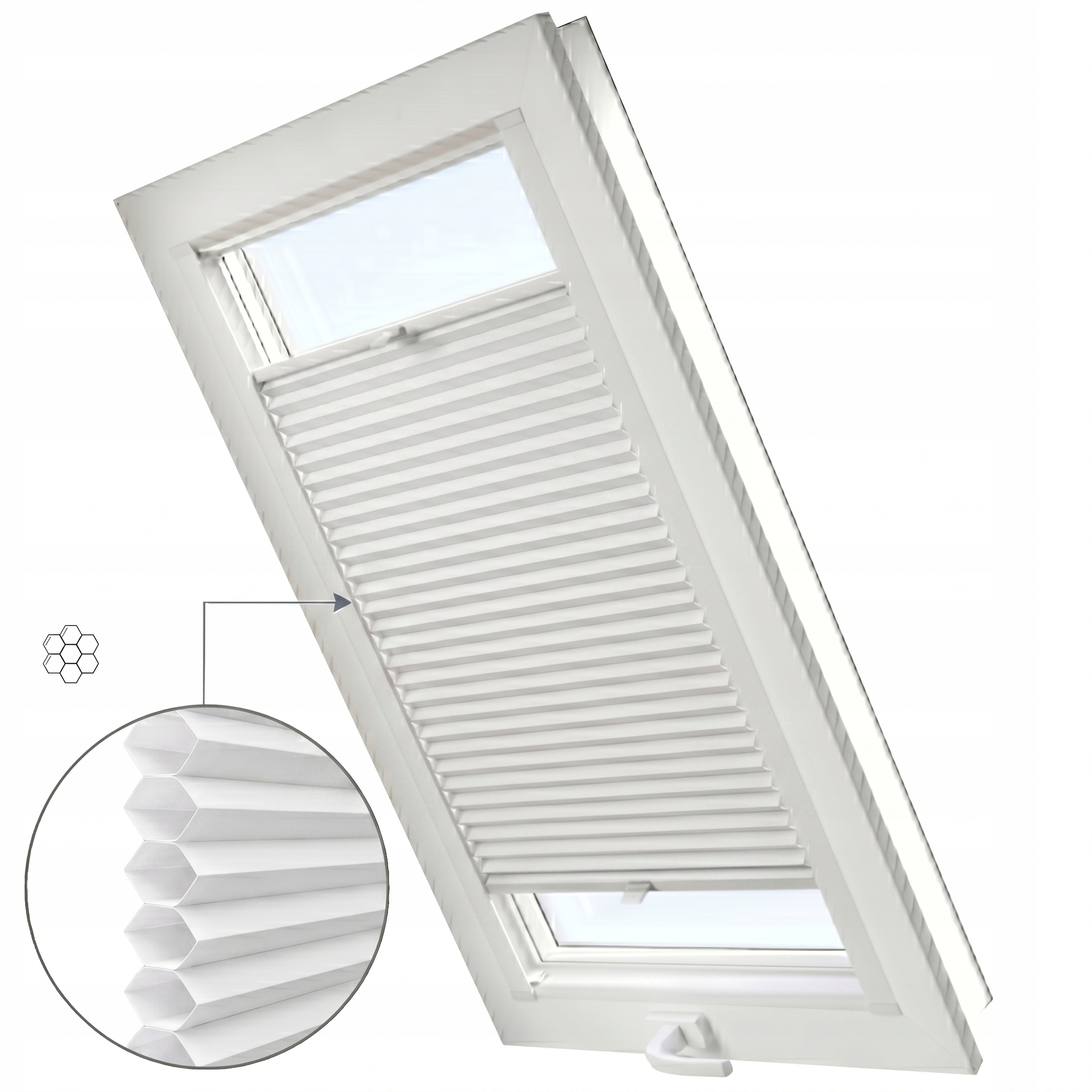 Strešná Plisa Včelí Plást Plisy Termo Blackout pre okno s rozmermi 66x118