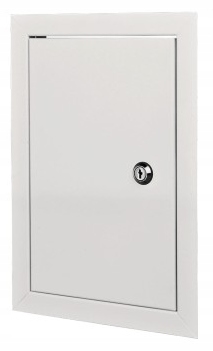 Revizní Dvířka Bílá 50x60 cm Kovový Rámeček Se Zámkem Klíček
