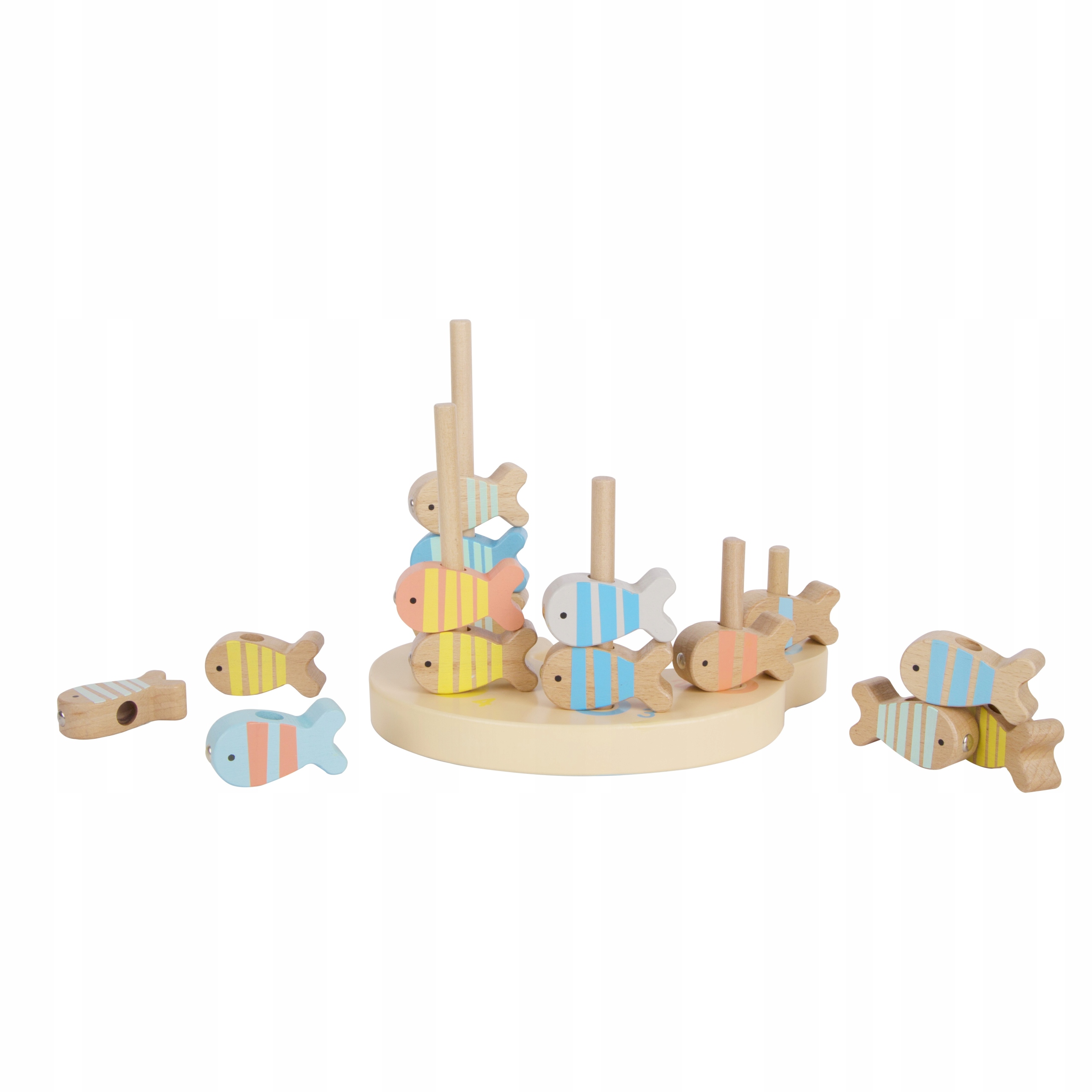 GRA ZRĘCZNOŚCIOWA DREWNIANA ŁOWIENIE RYBEK 2 WĘDKI MAGNES CLASSIC WORLD Wiek dziecka 18 m +